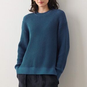 White + Warren Core Spun Cotton Ribbed Crewneck